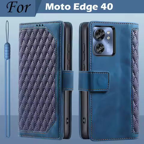 For Motorola Edge 40 Case For Moto Edge 40 Case flip leather magnetic book wallet case for Motorola 