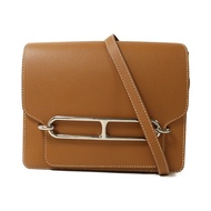 HERMES Evercolor皮革Roulis 23銀扣肩背袋Gold