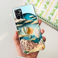 เคส A76 Oppo เคสโทรศัพท์ซิลิโคนใส CPH2375ภาพปกมีสไตล์สำหรับ Oppo A96 76 OppoA76 OppoA96 4G กระเป๋านิ