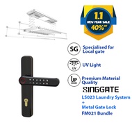 [BTO Favourite] FREE Installation SINGGATE LS026 Smart Laundry Drying System Laundry Rack  FM021Gate Lock