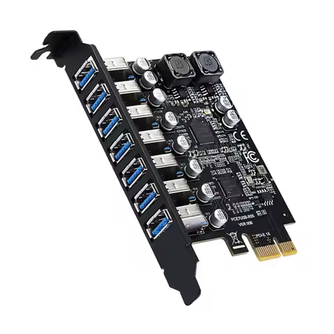 USB 3.2 Pci Express Adapter Pci E to 7 Ports USB3 Gen1 Expansion Card