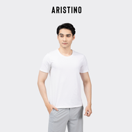 Áo thun nam ARISTINO kiểu dáng basic chất liệu 100% cotton mềm mại thân thiện với làn da - AC22
