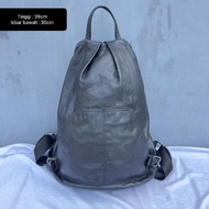 Genuine Leather Backpack Women's Black Leather Backpack