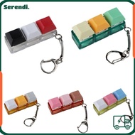 SERENDI Fidget Keychain, Keys Button DIY Keyboard Finger Keyboard Cap,  Keycap 3 Keys Pass The Time 