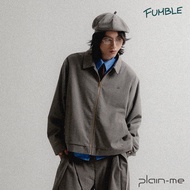 plain-me FUMBLE Park Fan [Crow's Bone Pattern] Western Material Short Overalls Jacket Men [FMB99222-