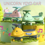 self powered ride on support 100kg UNICORN YOYO CAR Baby Swing Car children plasma car