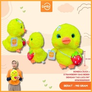 DUCK DOLL + STRAWBERRY DUCK BAG WITH CUTE BAG 9H"