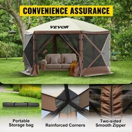 Powerful performance SucceBuy Pop-up Camping Gazebo Camping Canopy Shelter 6 Sided 12' x 12' / 10' x