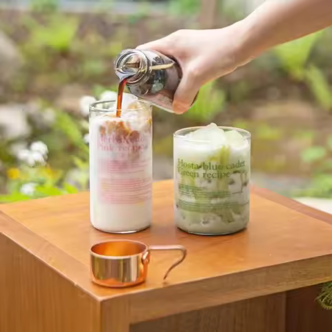 Glass Tumbler Korean Style English Letter Glass Mug Heat Resistant Glass Clear Tumbler Waterbottle T