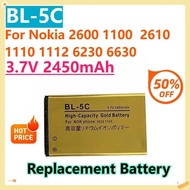 For Nokia 2600 1100  2610 1110 1112 6230 6630 Mobile Phone BL 5C Battery 3.7v Rechargeable Li Ion Ba