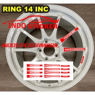 Volk rays Ce28 Car Rim sticker volk racing Wheel rays Driving ring 14 Inc Car Rim sticker 12 pcs