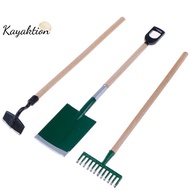 Kayaktion 3psc/Set Metal Garden Spade Rake Tools For Dolls House Miniatures Accessories Nice