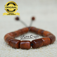 Gelang Kayu Kokka Kokah Koka Kaukah ASLI Original Turki Arab Mekkah ukuran Besar Coklat Kotak Marja