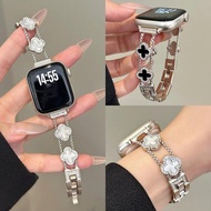 Metal Strap for Apple Watch Band Ultra 3 2 49mm 46mm 45/44/ 42/41/40/38mm Diamond Four-leaf Clover B