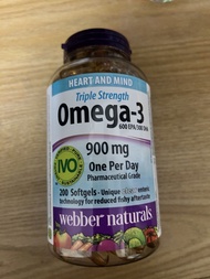 Webber Naturals Omega-3 900mg 魚油 (200粒）