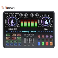 DJ20 Studio Sound Card with 48V Microphone System, Reverberation Tech, and Noise Reduction for Cardi