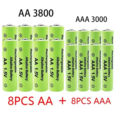 1.5V AA AAA Rechargeable AA Battery AAA Alkaline 3800-3000mah For Torch Toys Clock MP3 Player Replac