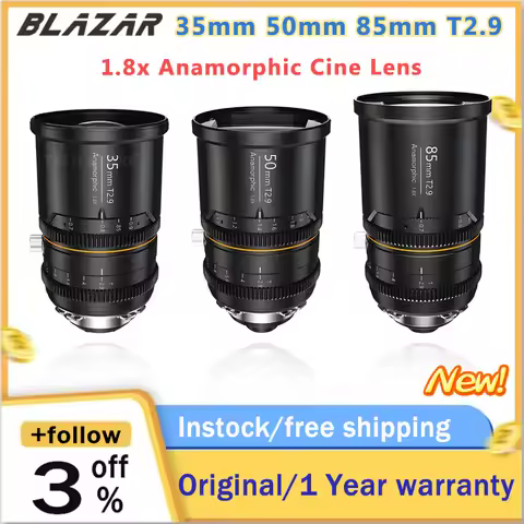 GREAT JOY BLAZAR LENS 35mm 50mm 85mm T2.9 1.8x Anamorphic Cine Lens for Sony E ARRI PL+Canon RF Leic