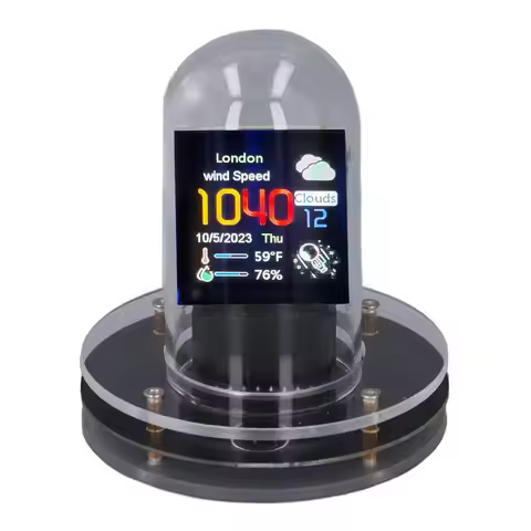 Nixie Tube Clock WiFi RGB IPS LCD Screen Weather Display 12 24 Hour Electronic Tube Clock