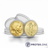 Premium Acrylic Coin Capsule Protection Display 1/2oz & 1oz American Eagle / American Buffalo Gold