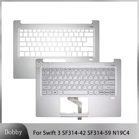 Brand New For Swift 3 SF314-42 SF314-59 N19C4 Laptop Palmrest Upper Cover Top Case With Keyboard Rep