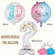Reveal Boy or Gender Standing Foil balloon 18 inchGirl gender reveal balloon/