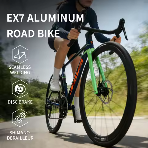 SAVA 2026 NEW EX-7 Low Price Aluminum road racing bike with SHIMAN0 105 R7120 kit road racing bike a