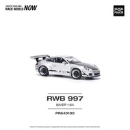 POP RACE PR640130 Porsche RWB 997 Silver