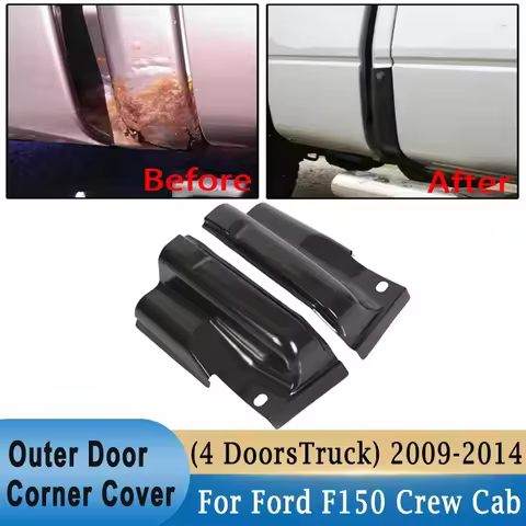 1Pair Door Outer Cab Corners Cover For Ford F150 F-150 Crew Cab Pickup 4-Door 2009-2014 Truck Body R