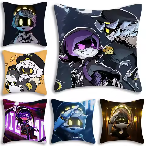 M-Murder D-Drones Pillow Covers Cartoon Sofa Decorative Home Double-sided Printing Short Plush Cute 