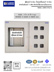 ตู้เหล็กใส่มิเตอร์ไฟฟ้า 6 ช่อง + โหลดเซนเตอร์ 12-36 ช่อง (Meter Panel 6 Ch + Loadcenter 12-36 ways) 