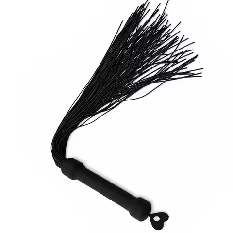 Silicone BDSM Flogger Whip - Soft Full Silicone Tails with Heart Handle for Couples Spanking Play