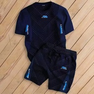 LN 3D NAVY BLUE SPORTS SET | WIDE FORM - COOL ELASTIC - LUXURY 3D PATTERNS