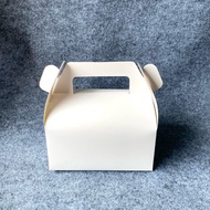 GABLE BOX GIFT PACK WHITE IVORY HAMPERS BOX 14X10X14.5 CM