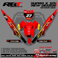 RBT STICKER MODIF BEBEB SUPRA X 125 STRIPING TERBARI DESIGN C069 STICKER MOTOR