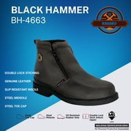 BH 4663 BLACK HAMMER MID CUT DOUBLE ZIP SAFETY BOOT