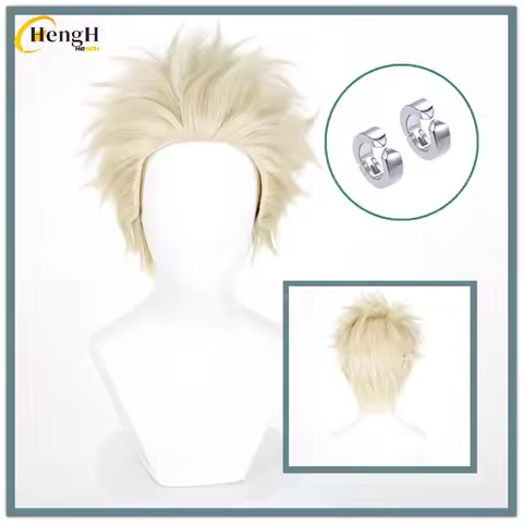 In Stock Anime Tsumugi Rintaro Synthetic Hair Unisex 30cm Mixed Linen Cosplay Anime Wig Heat Resista