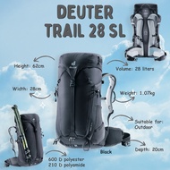 DEUTER Trail 28 SL Hiking Backpack (Black)