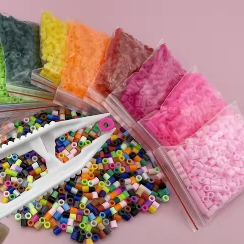 2000PCs 5MM Hama Beads Pixel Puzzle Mixed Color Hama Beads Diy Gift Handmade Children's Toys Gift Su