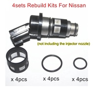 4sets Fuel injector repair kit filter and rubber oring seals for Nissan B13 service kits