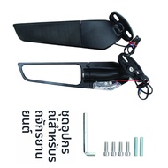 กระจกมองหลังมอเตอร์ไซค์แบบปรับได้ ปรับหมุนได้ พร้อมไฟเลี้ยว สำหรับ Yamaha R1 R15 R3 R6 Honda Suzuki