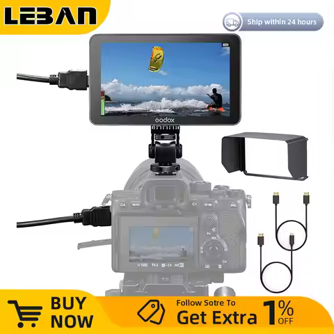 Godox GM6S 4K HDMI Monitor 5.5 Inch DSLR 3D LUT Touch Screen IPS FHD 1920x1080 Video Ultra Bright Ca