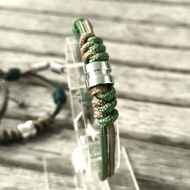 Paracord LIAUS FOREST GREEN CHAYOTE STAINLESS BRACELET