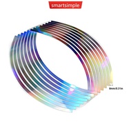 SMARTSIMPLE 16Pcs PVC 10/12/14/18 inches Wheel Rim Tape For Motorcycle Reflective Stripes B5C3