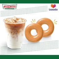 E- Voucher Krispy Kreme  "Perfect Match" Iced Latte + Original Glazed 2 pcs. คูปอง คริสปี้ครีม ลาเต้