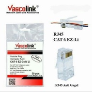 ✅ RJ45 CAT6 ANTI GAGAL VASCOLINK RJ 45 TEMBUS CAT 6 1 PACK ISI 50