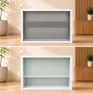 Homemart.shop-หน้าต่างบานเกล็ดซ้อน ขนาด 60x40 ซม. หน้าต่างระบายอากาศสำเร็จรูป (มีมุ้ง) พร้อมส่ง