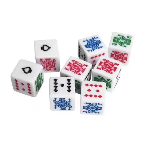 10 PCS Pattern Dice Funny Dice Puzzle Game 4 Sided Dice 16mm
