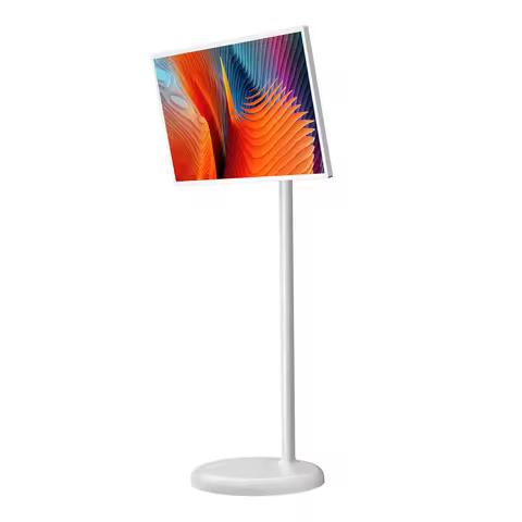 22-Inch Mobile TV Android 6 + 128 Rotatable Angle Height Adjustable Portable Touch Screen Monitor wi