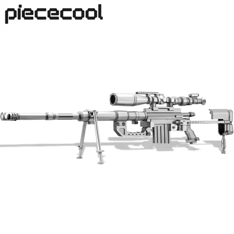 Piececool 3D Metal Puzzles CheyTac M200 Sniper Rifle Assembly Metal Model Kits DIY Set Creative Toys